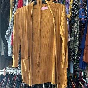 Sioni Women's Golden Open Front Cardigan